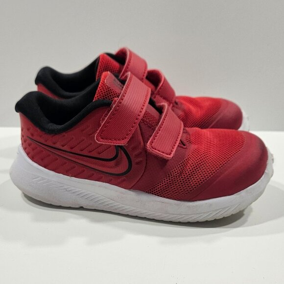 Nike Star Runner 2 Toddler Shoes Red/Black Size 8C - Picture 1 of 12